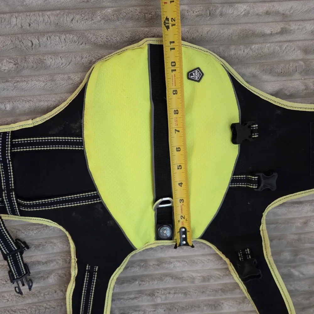 Arcadia Trail Dog Life Jacket High Visibility Flotation Vest Yellow Black Size S